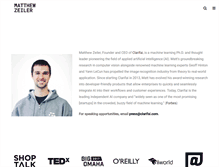 Tablet Screenshot of matthewzeiler.com